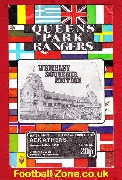 Queens Park Rangers v AEK Athens 1977 - UEFA Cup