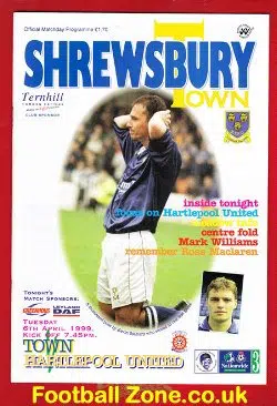 Shrewsbury Town v Hartlepool United 1999