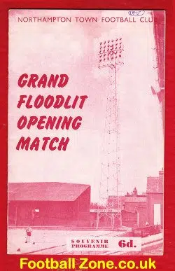 Northampton Town v Arsenal 1960 - Opening Floodlights - SIGNED