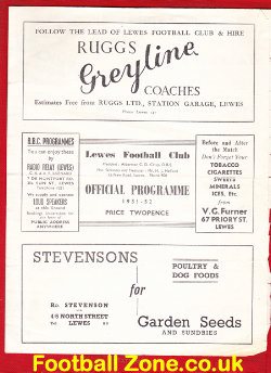 Lewes v Horsham 1951 – Friendly Match