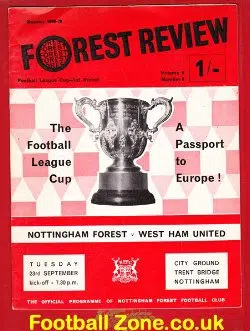 Nottingham Forest v West Ham United 1969 - League Cup