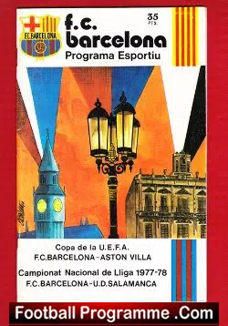 Barcelona v Aston Villa 1978 – UEFA Cup Spain