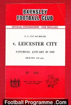 Barnsley v Leicester City 1969 - football programme