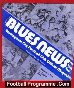 Birmingham City v Newcastle United 1972