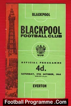 Blackpool v Everton 1964 - football programme