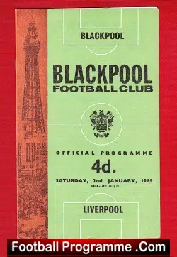 Blackpool v Liverpool 1965 - football programme