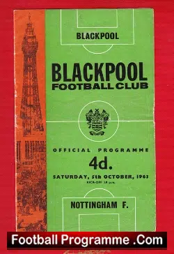 Blackpool v Nottingham Forest 1963