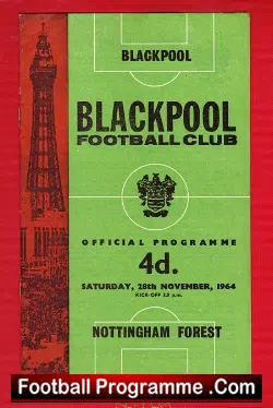 Blackpool v Nottingham Forest 1964