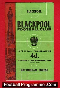 Blackpool v Nottingham Forest 1964