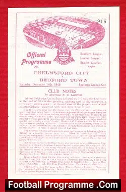 Chelmsford City v Bedford Town 1946 – Southern League