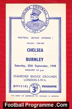 Chelsea v Burnley 1948