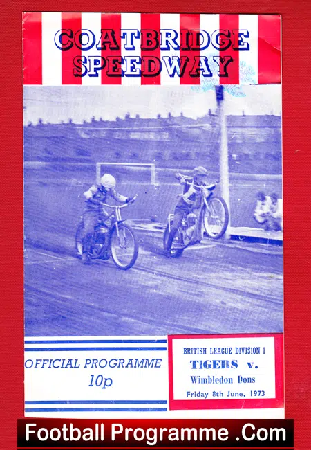 Coatbridge Speedway v Wimbledon 1973 – to clear