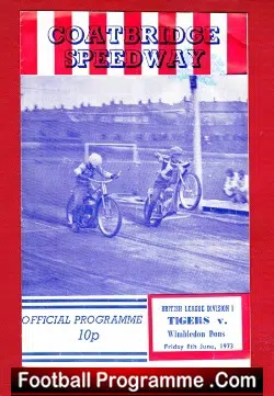 Coatbridge Speedway v Wimbledon 1973 – to clear
