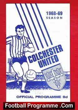 Colchester United v Brentford 1969 - football programme