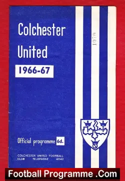Colchester United v Bristol Rovers 1966 - football programme