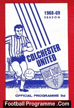 Colchester United v Chesham United 1968 - football programme