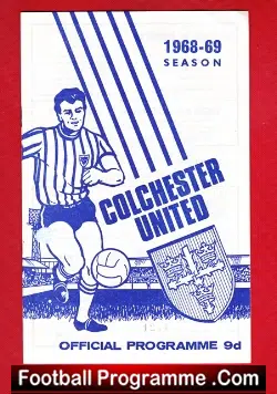 Colchester United v Lincoln City 1969 - football programme