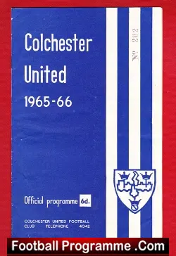 Colchester United v Newport County 1965 - football programme