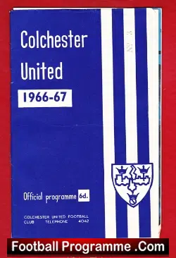 Colchester United v Peterborough United 1967 - football programme