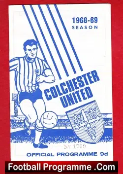 Colchester United v Rochdale 1968 - football programme