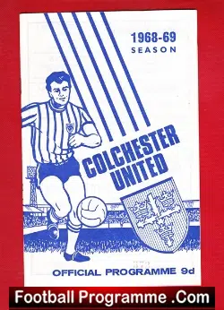 Colchester United v Southend United 1968 - football programme