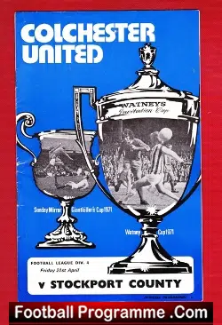 Colchester United v Stockport County 1972 - football programme