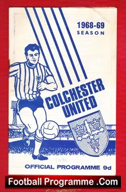 Colchester United v Swansea Town 1969 - football programme