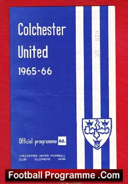 Colchester United v Torquay United 1966