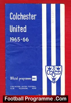 Colchester United v Tranmere Rovers 1966