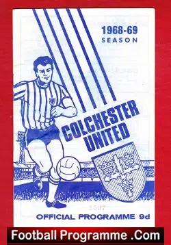 Colchester United v Workington 1968 - football programme