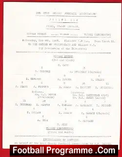 Eltham Rovers v Winget 1960 - Junior Cup Final Schoolboys - football programme