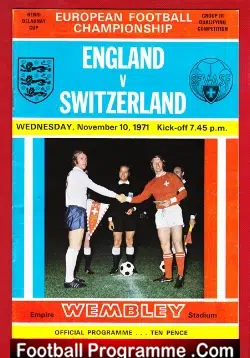England v Switzerland 1971 – Euro 1971