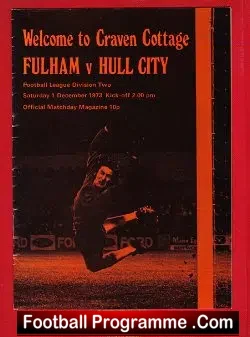 Fulham v Hull City 1973 - football programme