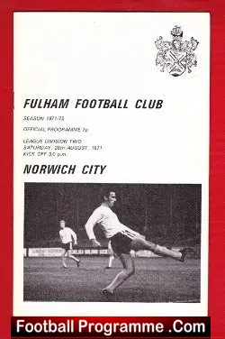Fulham v Norwich City 1971