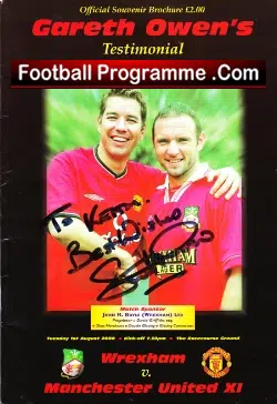 Gareth Owen Testimonial Benefit Match Wrexham - SIGNED