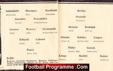 Germany v England 1956 – Deutschland + Duncan Edwards