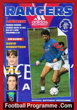 Glasgow Rangers v Aberdeen 1992