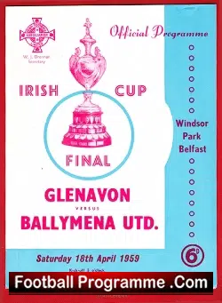 Glenavon v Ballymena United 1959 – Irish Cup Final Ireland