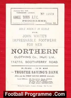 Goole Town v South Kirby 1948 – Yorkshire League 1940s