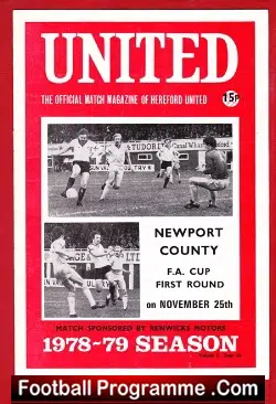 Hereford United v Newport County 1978