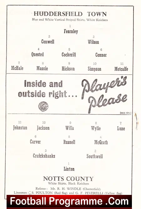 Huddersfield Town v Notts County 1956 – Denis Law First