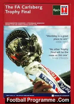 Kidderminster Harriers v Stevenage Borough 2007 - Trophy Final - football programme