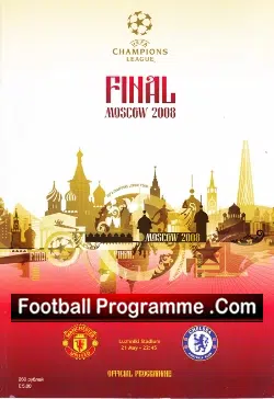 Manchester United v Chelsea 2008 – European Cup Final = PACK