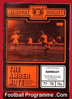 Newport County v Barnsley 1978 - football programme