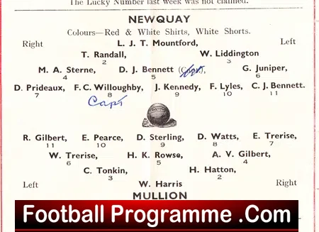 Newquay v Mullion 1949