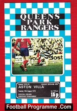 Queens Park Rangers v Aston Villa 1975 - football programme