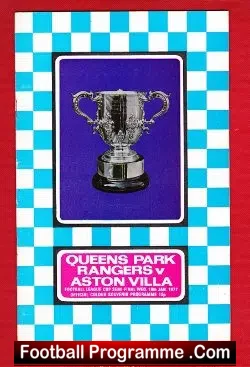 Queens Park Rangers v Aston Villa 1977 - LC Semi Final - football programme