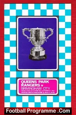 Queens Park Rangers v Birmingham City 1971 - League Cup - football programme