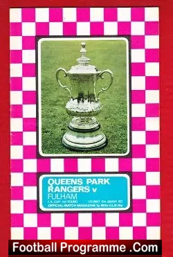 Queens Park Rangers v Fulham 1972 - FA Cup - football programme