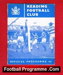 Reading v Millwall 1963 - football programme